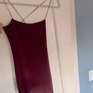 Alexander Wang midi body-con dress. Maroon Size XS